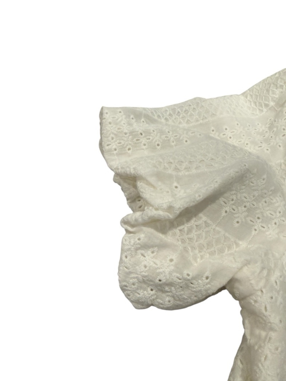 White Puff Sleeve Midi Dress - Picture 11 of 12